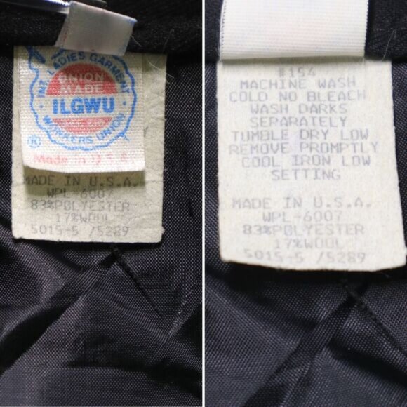 Vintage Worthington Size 16 Wool Blend Pencil Skirt Black High Waist Pockets - Picture 12 of 12